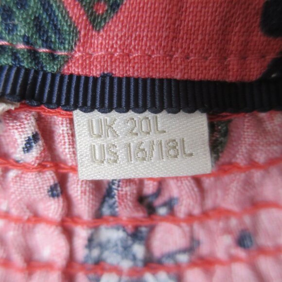 Boden Smocked Linen Shirt Dress Size 16 - Picture 9 of 10